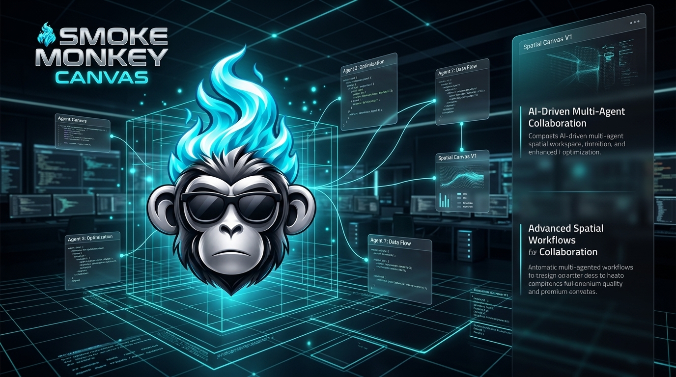 Smoke Monkey Canvas Interface — Spatial Multi-Agent Workspace